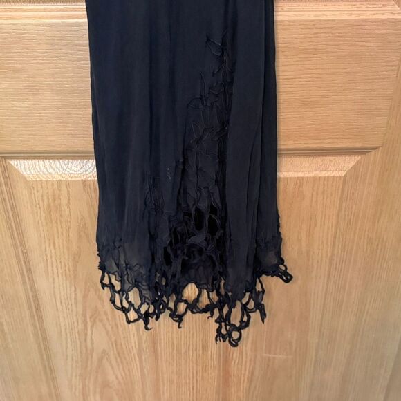 BCBGMAXAZRIA Women's Vintage Black Floral Dress Size 4 - Picture 9 of 14